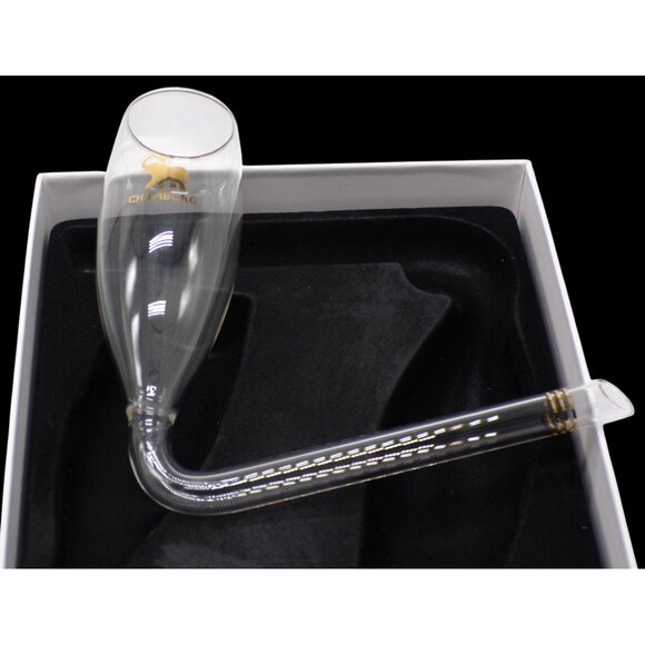 Chambong Champagne Glass Set with Gold Detailing & Decorative Box 6oz Classy AF - Picture 5 of 8